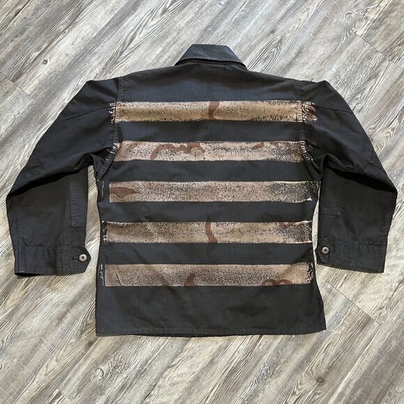 Vintage Military Utility Field Jacket Black L - Picture 2 of 7